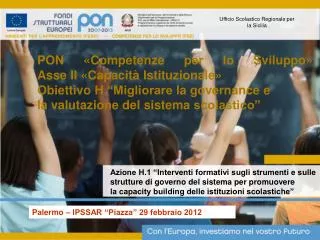 Azione H.1 “Interventi formativi sugli strumenti e sulle strutture di governo del sistema per promuovere la capacity bu