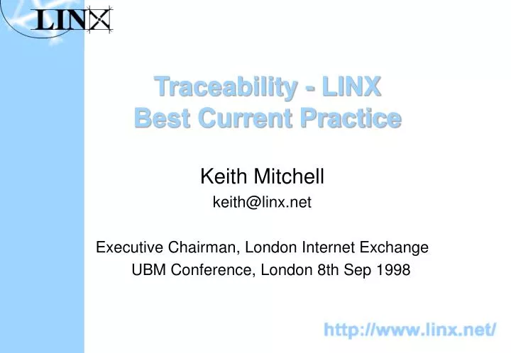 traceability linx best current practice
