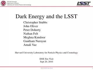 Dark Energy and the LSST