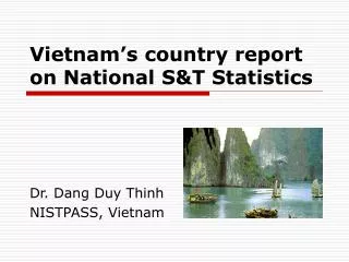 Vietnam’s country report on National S&amp;T Statistics