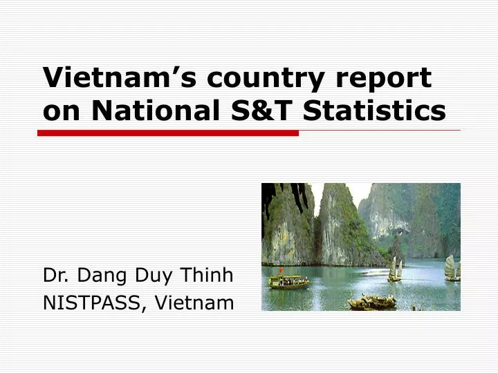 vietnam s country report on national s t statistics
