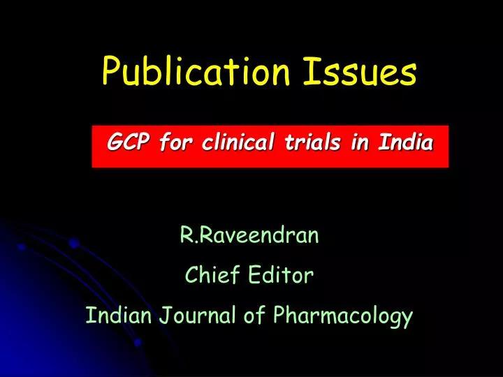 gcp for clinical trials in india