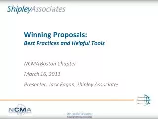 Winning Proposals: Best Practices and Helpful Tools