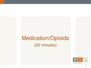Medication/Opioids