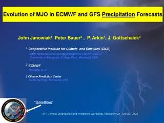 Evolution of MJO in ECMWF and GFS Precipitation Forecasts