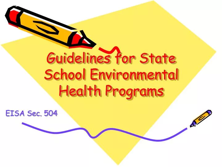 guidelines for state school environmental health programs