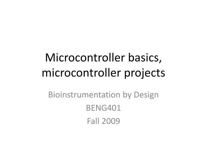 microcontroller basics microcontroller projects