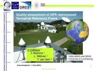 Quality assessment of GPS reprocessed Terrestrial Reference Frame