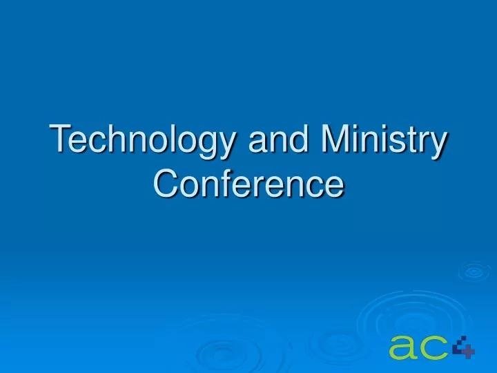 technology and ministry conference