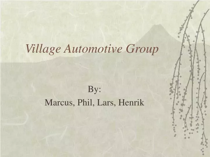 village automotive group