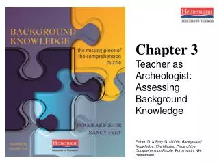 Chapter 3 Teacher as Archeologist: Assessing Background Knowledge