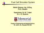 Fuel Cell Simulator System - slide 1