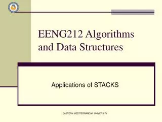 EENG212 Algorithms and Data Structures