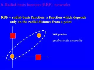 6. Radial-basis function (RBF) networks RBF = radial-basis function : a function which depend s only on