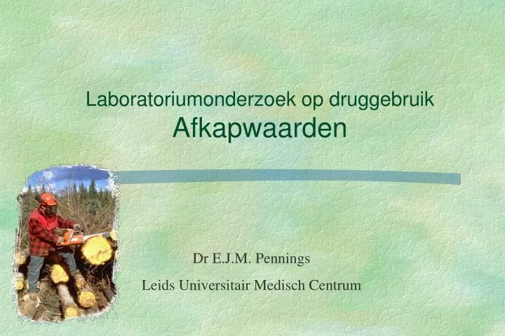 laboratoriumonderzoek op druggebruik afkapwaarden