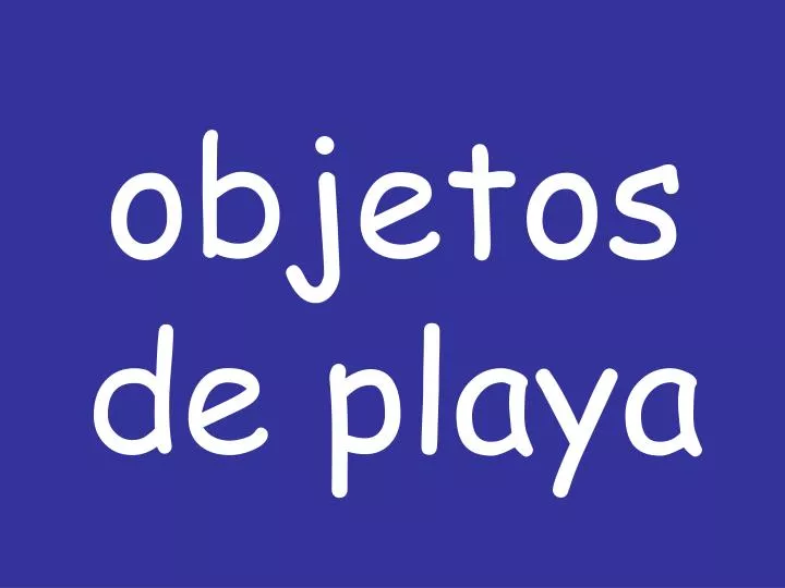 objetos de playa