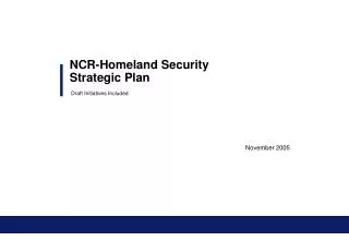 NCR-Homeland Security Strategic Plan
