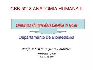 CBB 5018 ANATOMIA HUMANA II