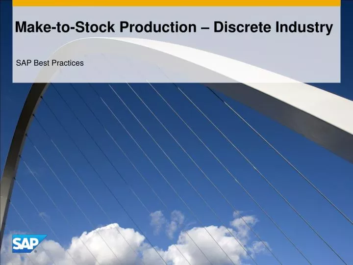 make to stock production discrete industry