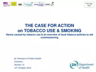 THE CASE FOR ACTION on TOBACCO USE &amp; SMOKING Harms caused by tobacco use &amp; an overview of local tobacco policies