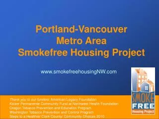 Portland-Vancouver Metro Area Smokefree Housing Project