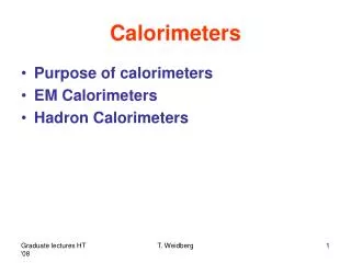 Calorimeters