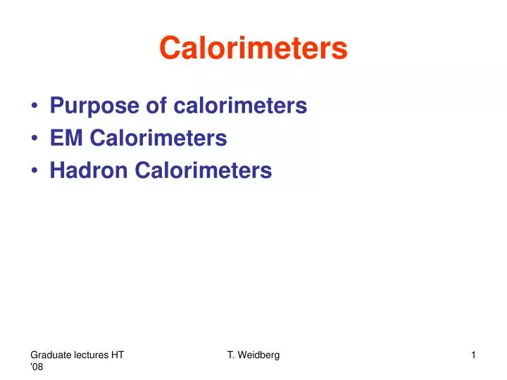 calorimeters