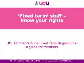 ‘Fixed term’ staff – know your rights