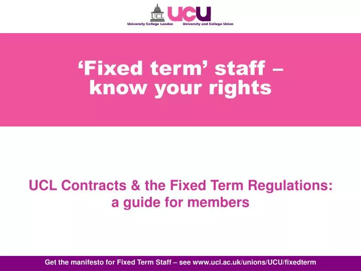 fixed term staff know your rights