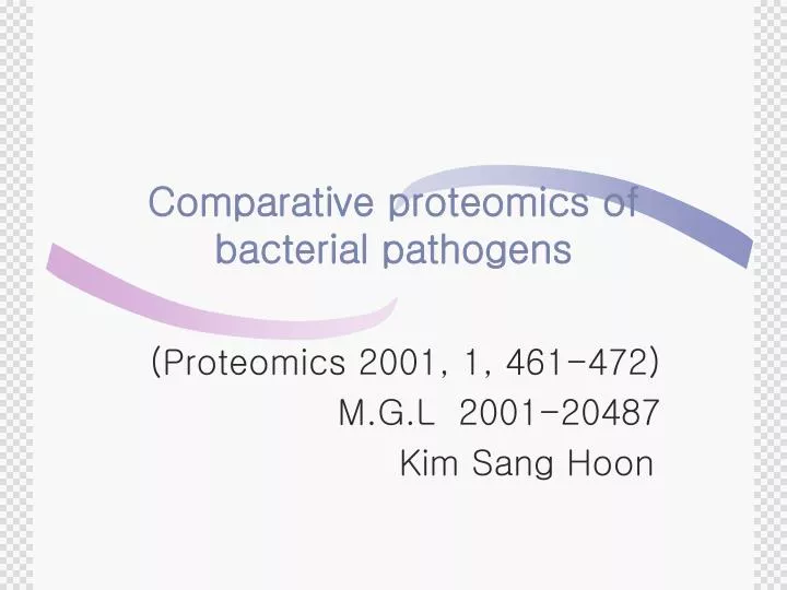 comparative proteomics of bacterial pathogens
