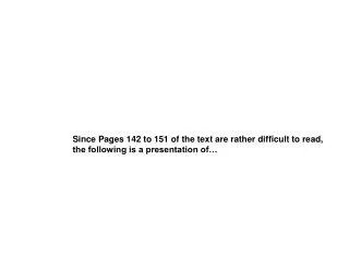 Since Pages 142 to 151 of the text are rather difficult to read, the following is a presentation of…