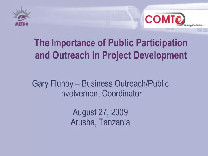 the importance of public participation and outreach in project development