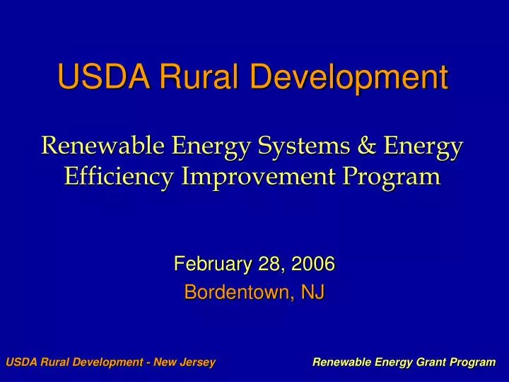 usda rural development renewable energy systems energy efficiency improvement program