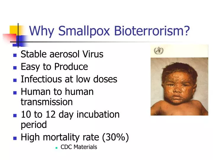 why smallpox bioterrorism