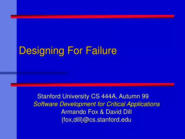 designing for failure