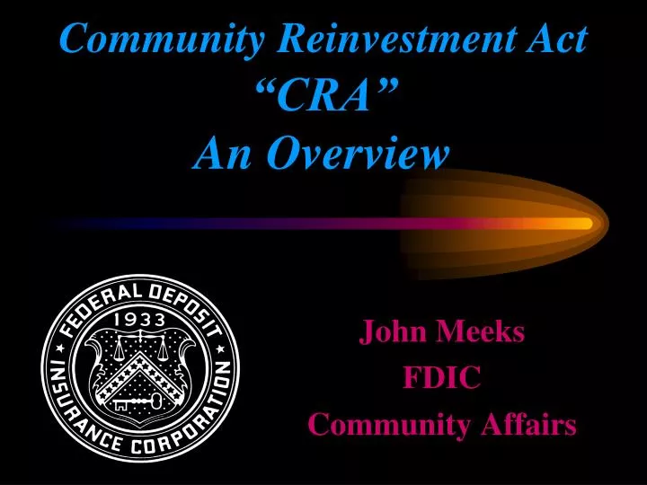 community reinvestment act cra an overview