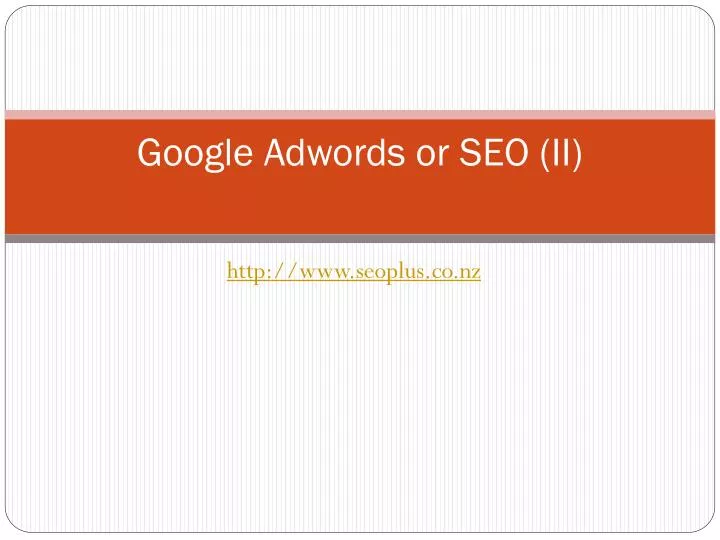 google adwords or seo ii