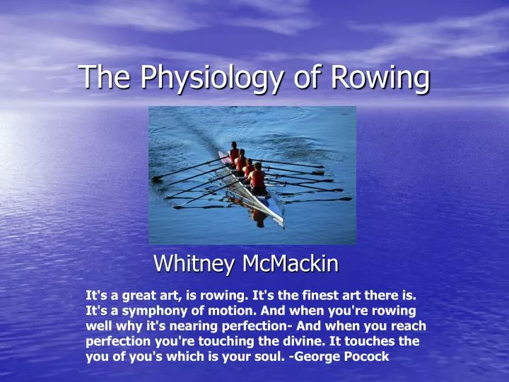 the physiology of rowing