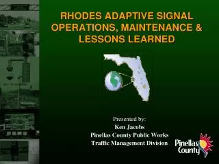 RHODES ADAPTIVE SIGNAL OPERATIONS, MAINTENANCE &amp; LESSONS LEARNED