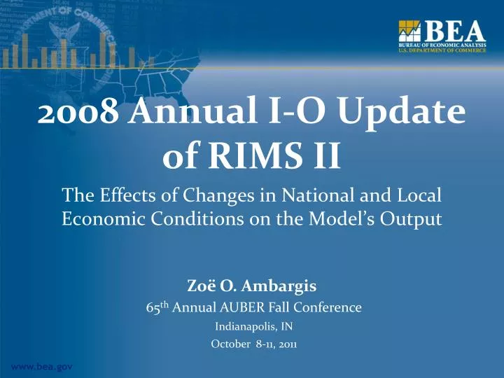 2008 annual i o update of rims ii