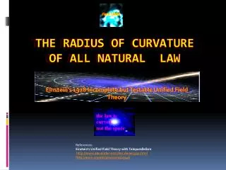 The Radius Of Curvature Of All Natural Law