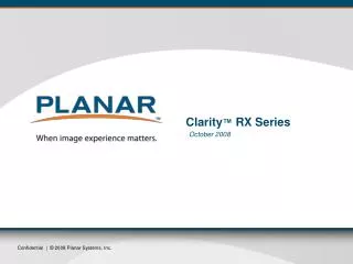 Clarity ™ RX Series