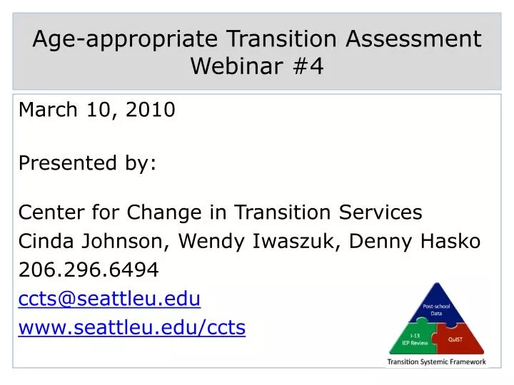age appropriate transition assessment webinar 4