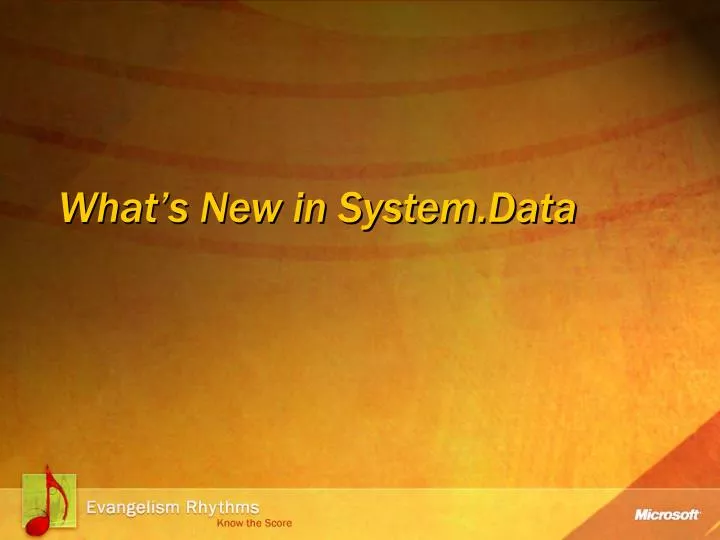 what s new in system data