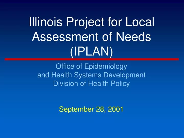 illinois project for local assessment of needs iplan