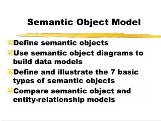 Semantic Object Model
