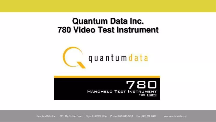 quantum data inc 780 video test instrument