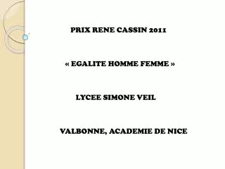 PRIX RENE CASSIN 2011