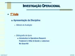 i nvestiga o o peracional