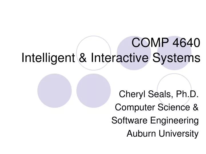 comp 4640 intelligent interactive systems